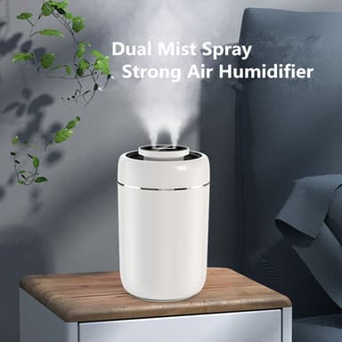 3 L Mist Luftfukter USB Portable Desk Luftfukter 3 Modi med Fargelys Hvit