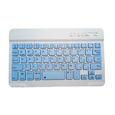 Trådløst Bluetooth-tastatur Firkantet nøkkelhette Blå 7 inch