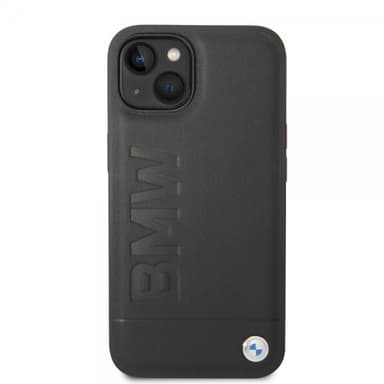 BMW iPhone 14 Deksel Hot Stamp Metal Logo Svart