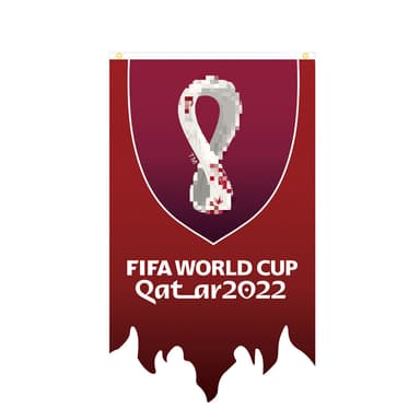 2022 Qatar World Soccer Cup-flagg Flerfarget