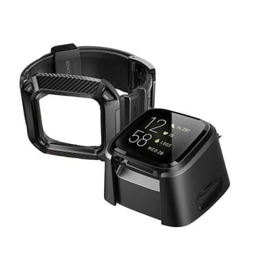 SUPCASE UB Pro armbånd Fitbit Versa 4 - Svart