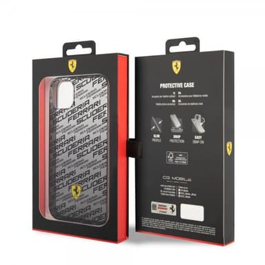 Ferrari iPhone 14 Plus Deksel Gradient Scuderia Svart