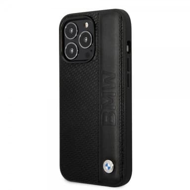 BMW iPhone 14 Pro Deksel Big Logo Stripe Svart