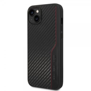 AMG iPhone 14 Plus Deksel Carbon Effect Stamped Logo Svart