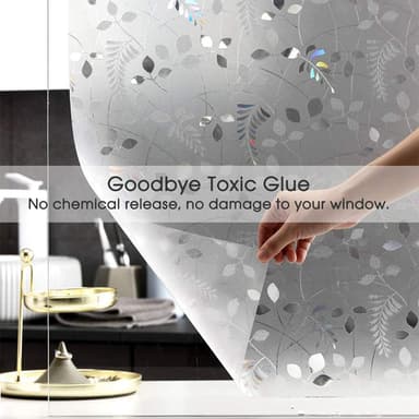 Personvern Window Film 3D Leaves Hvit 200 x 45 cm