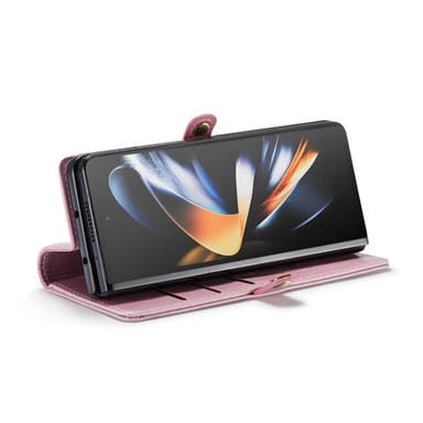 Mobil lommebok 3-korts ekte lær Samsung Galaxy Z Fold 4 - Lyserosa