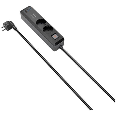 Hama 2-veis grenuttak med USB-lading