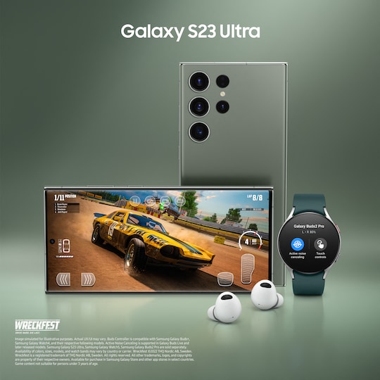 Samsung Galaxy S23 Ultra 5G smarttelefon 8/256GB (sort)