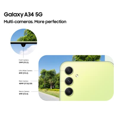 Samsung Galaxy A34 5G smarttelefon 6/128GB (lilla)