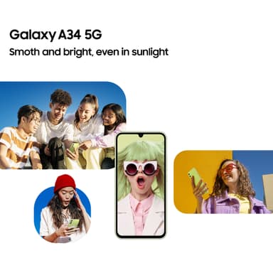 Samsung Galaxy A34 5G smarttelefon 6/128GB (lilla)