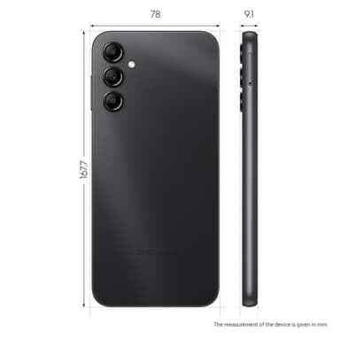 Samsung Galaxy A14 5G smarttelefon 4/64GB (sort)