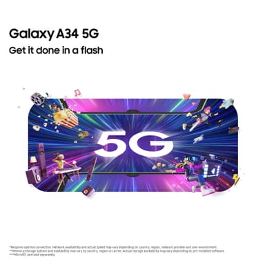 Samsung Galaxy A34 5G smarttelefon 8/256GB (grønn)