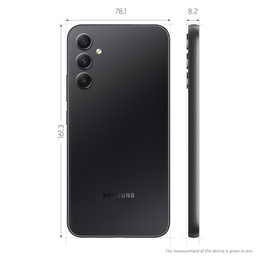 Samsung Galaxy A34 5G smarttelefon 6/128GB (sort)