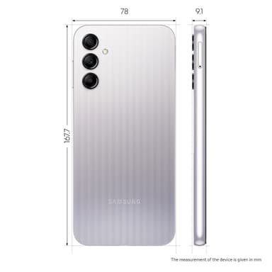 Samsung Galaxy A14 smarttelefon 4/128GB (sølv)