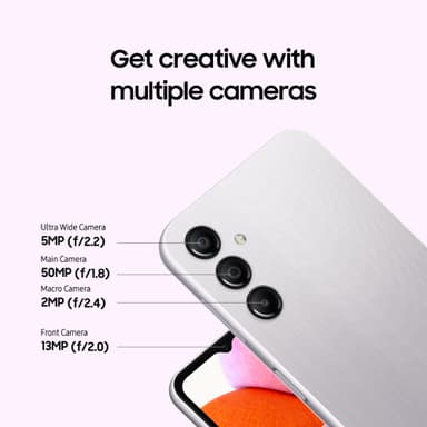 Samsung Galaxy A14 smarttelefon 4/128GB (sølv)