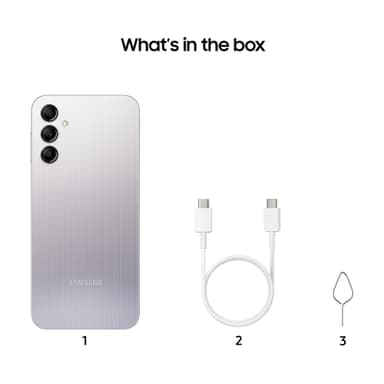 Samsung Galaxy A14 smarttelefon 4/128GB (sølv)