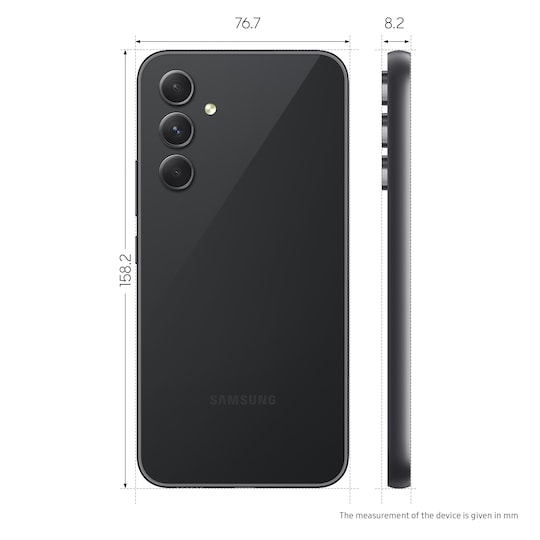 Samsung Galaxy A54 5G smarttelefon 8/256GB (sort)