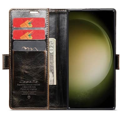 CaseMe Lommebok 3-kort Samsung Galaxy S23 Ultra - Brun