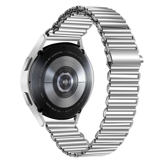 Klokkebånd i rustfritt stål Sølv 20 mm Samsung Watch 5 / Huawei GT