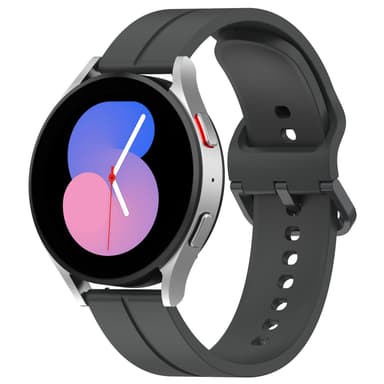 Klokkebånd silikon Mørk grå Samsung Galaxy Watch 3 45 mm/Gear S3 Classic/Frontier, Huawei Watch GT3 SE/3/3 Pro, Honor MagicWatch 2, Garmin Forerunner 255, Fossil Gen 5 Carlyle /J