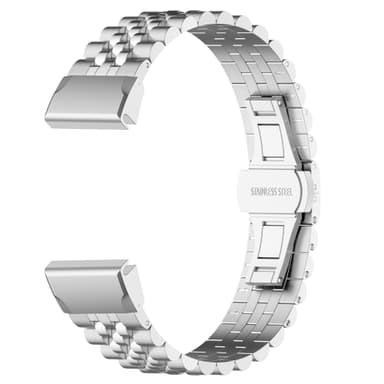 Klockarmband i rostfritt stål Sølv Garmin Fenix 6X GPS/6X Pro/6X Sapphire GPS/5X Sapphire/5X GPS/5X Plus/3/3 HR/3 Sapphire/D2 Bravo/Quaitx 3/Tactix Bravo/Descent MK1