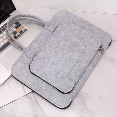 Laptopväska i filt Lysegrå 13.3 inch