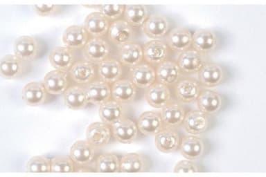 Plastpärlor 4mm 500g, Creme