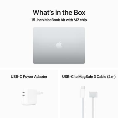 MacBook Air 15 M2/8/256 2023 (Sølvfinish)