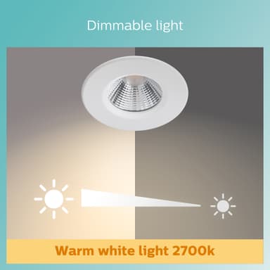 Dykk LED spot 85mm 5.5W 350lm 2700K dim IP65