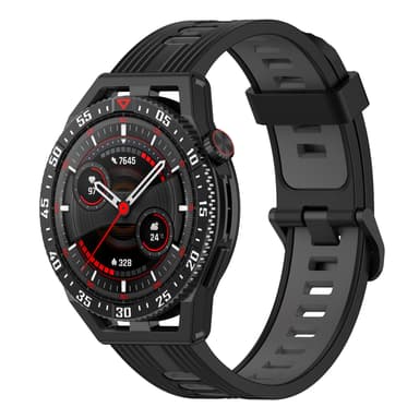Klokkereim silikon Sort 22 mm Huawei Watch GT3 SE / GT Runner / GT3 46 mm / Watch 3 / 3 Pro / GT2 Pro / GT 2E / GT 2 46 mm / GT 42mm/46mm, Honor Watch GS Pro / Dream / Magicwatch