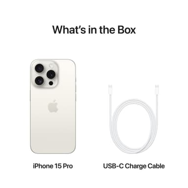 iPhone 15 Pro 5G smarttelefon 256GB Hvit Titan