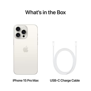 iPhone 15 Pro Max 5G smarttelefon 256GB Hvit Titan