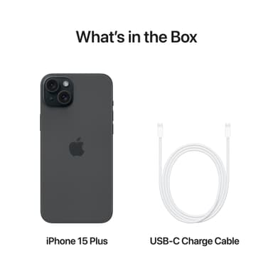 iPhone 15 Plus – 5G smarttelefon 128GB Sort