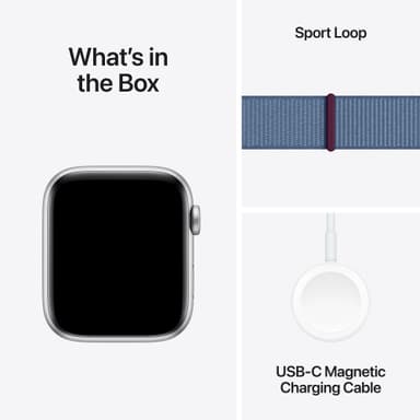 Apple Watch SE 2nd Gen 44mm GPS (Silver Alu/Winter blue sport loop)