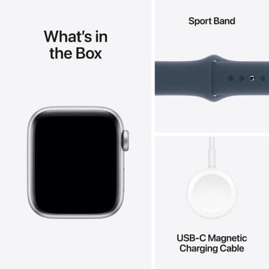 Apple Watch SE 2nd Gen 40mm GPS (Silver Alu/Storm blue sport band S/M)