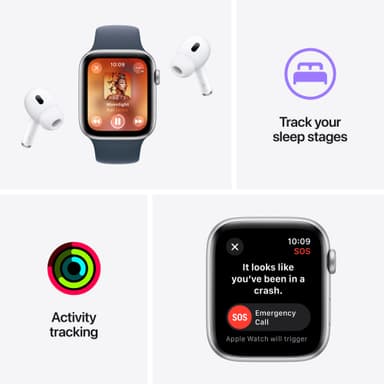 Apple Watch SE 2nd Gen (2023) 44mm LTE (Midnight Alu/Midnight sportsreim M/L)