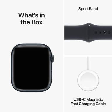 Apple Watch S9 45mm GPS+CEL (Midnight Alu/Midnight Sport Band) M/L