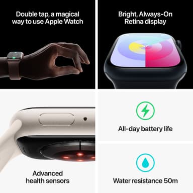 Apple Watch S9 45mm GPS+CEL (Graphite SS/Midnight Sport Band) M/L