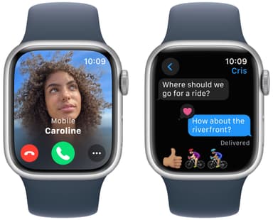 Apple Watch S9 41mm GPS+CEL (Silver Alu/Storm Blue Sport Band) M/L
