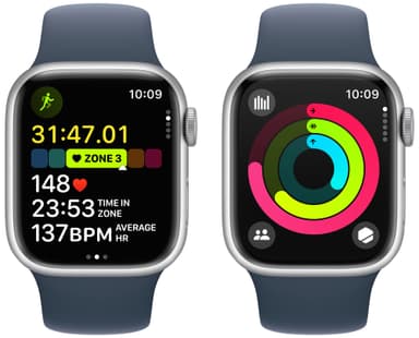 Apple Watch S9 41mm GPS+CEL (Silver Alu/Storm Blue Sport Band) M/L