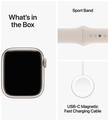 Apple Watch S9 45mm GPS+CEL (Starlight Alu/Starlight Sport Band) M/L