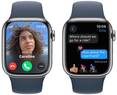 Apple Watch S9 41mm GPS+CEL (Silver SS/Storm Blue Sport Band) S/M