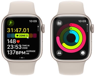 Apple Watch S9 41mm GPS+CEL (Starlight Alu/Starlight Sport Band) M/L