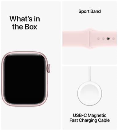 Apple Watch S9 45mm GPS (Pink Alu/Light Pink Sport Band) S/M