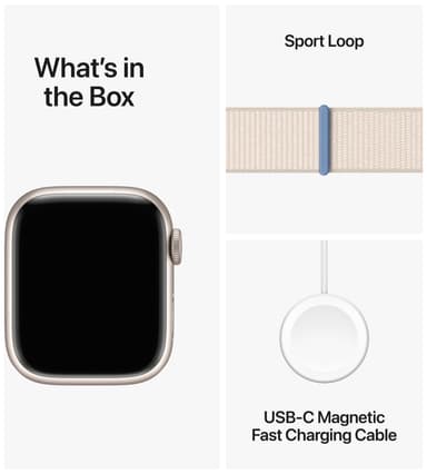 Apple Watch S9 41mm GPS+CEL (Starlight Alu/Starlight Sport Loop)