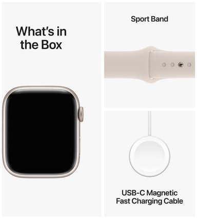 Apple Watch S9 45mm GPS (Starlight Alu/Starlight Sport Band) S/M