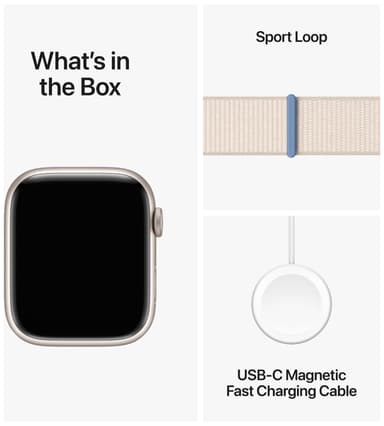 Apple Watch S9 45mm GPS+CEL (Starlight Alu/Starlight Sport Loop) S/M