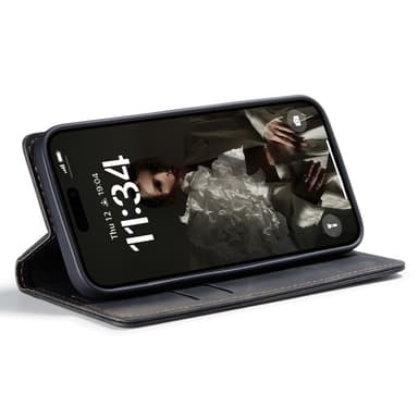 CASEME Lommebok-deksel iPhone 16 Plus - Svart