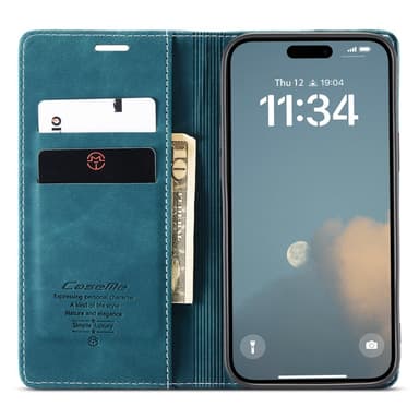 CASEME Lommebok-deksel iPhone 16 - Blå