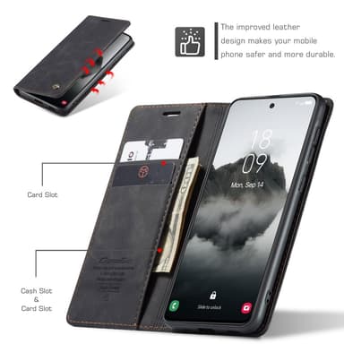 CASEME Lommebok-deksel Samsung Galaxy S24 FE - Svart